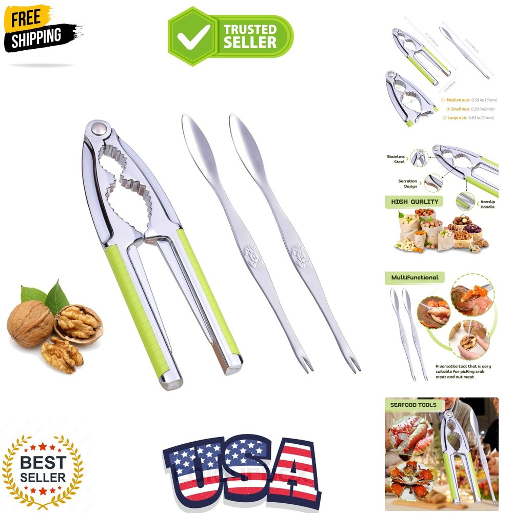 Nut Cracker, Nutcracker, Seafood Tools, Walnut Cracker for All Nuts, Heavy Du...