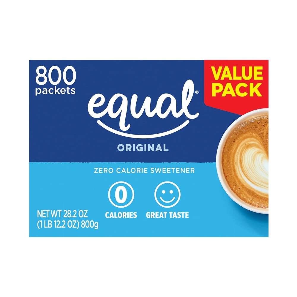 EQUAL 800 Packets – Zero Calorie Sweetener, Sugar Substitute for Drinks & Baking