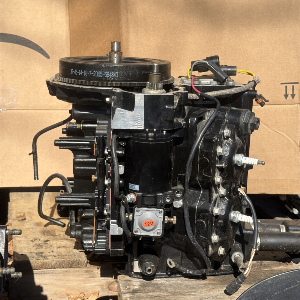 2006 Evinrude 90HP POWERHEAD Freshwater Good Compression Running Take Off