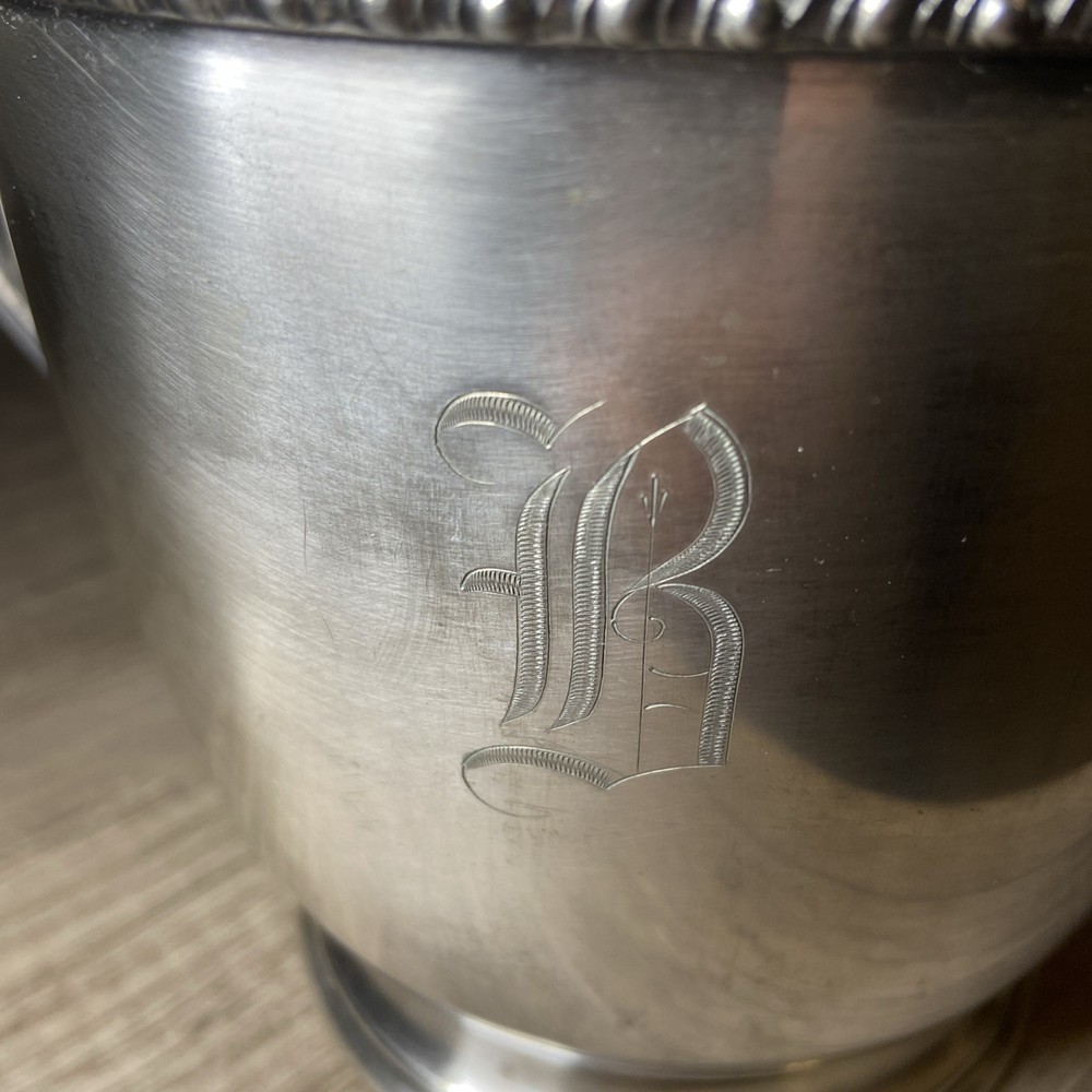 Antique Westminster Water Pitcher #1009 Engraved Initial B