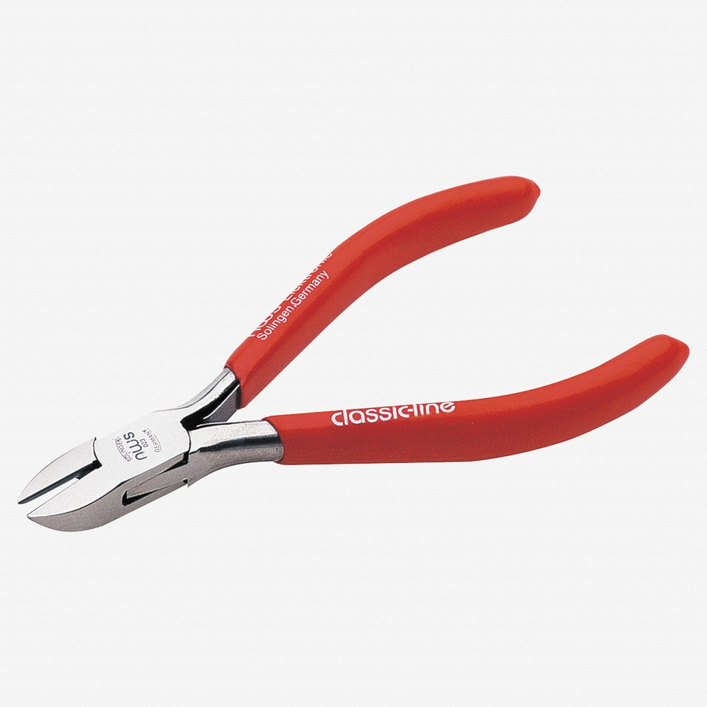 NWS 4.5" Side Cutter with Wire Trapping Spring - Flush Cut - MicroFinish - Plast