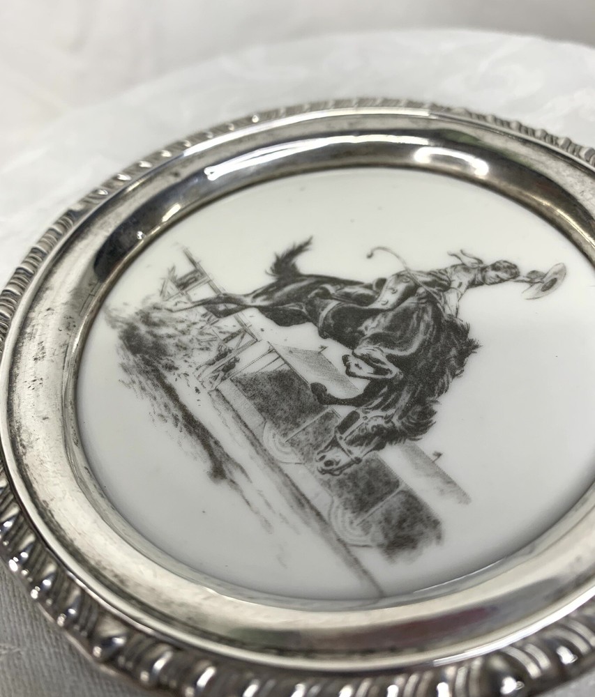 Frank M Whiting Sterling Coaster Sam Savitt “Rodeo” For Delano Studios