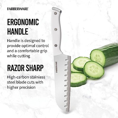 Farberware Edgekeeper Triple Riveted Santoku Self-Sharpening Blade Cover, Hig...