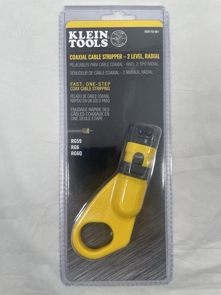 Klein Tools VDV110-061 Coax Cable 2-Level Radial Stripper
