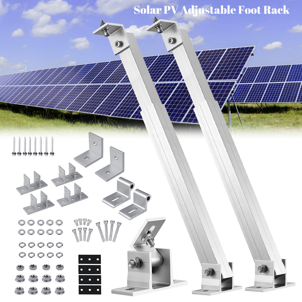 Adjustable Solar Panel Tilt Mount Brackets Flat Surface Adjustable Frame Roof RV