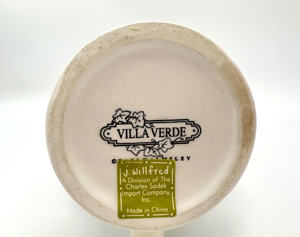 Villa Verde Kari Walmsley Solid White Creamer Ivy Leaf Handle J. Wilfred Sadek
