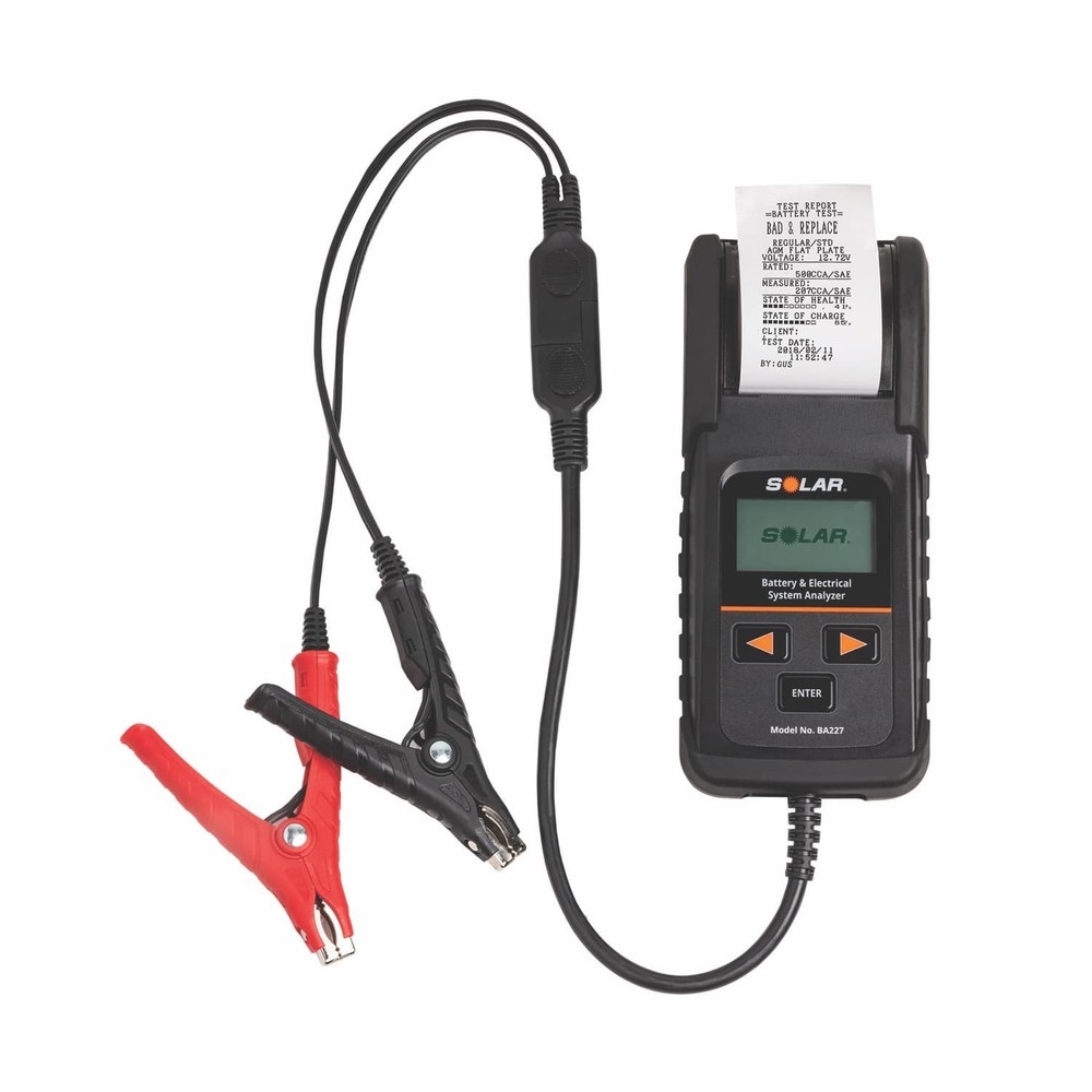 Digital Battery and System Tester with Integrated Printer SOL-BA227