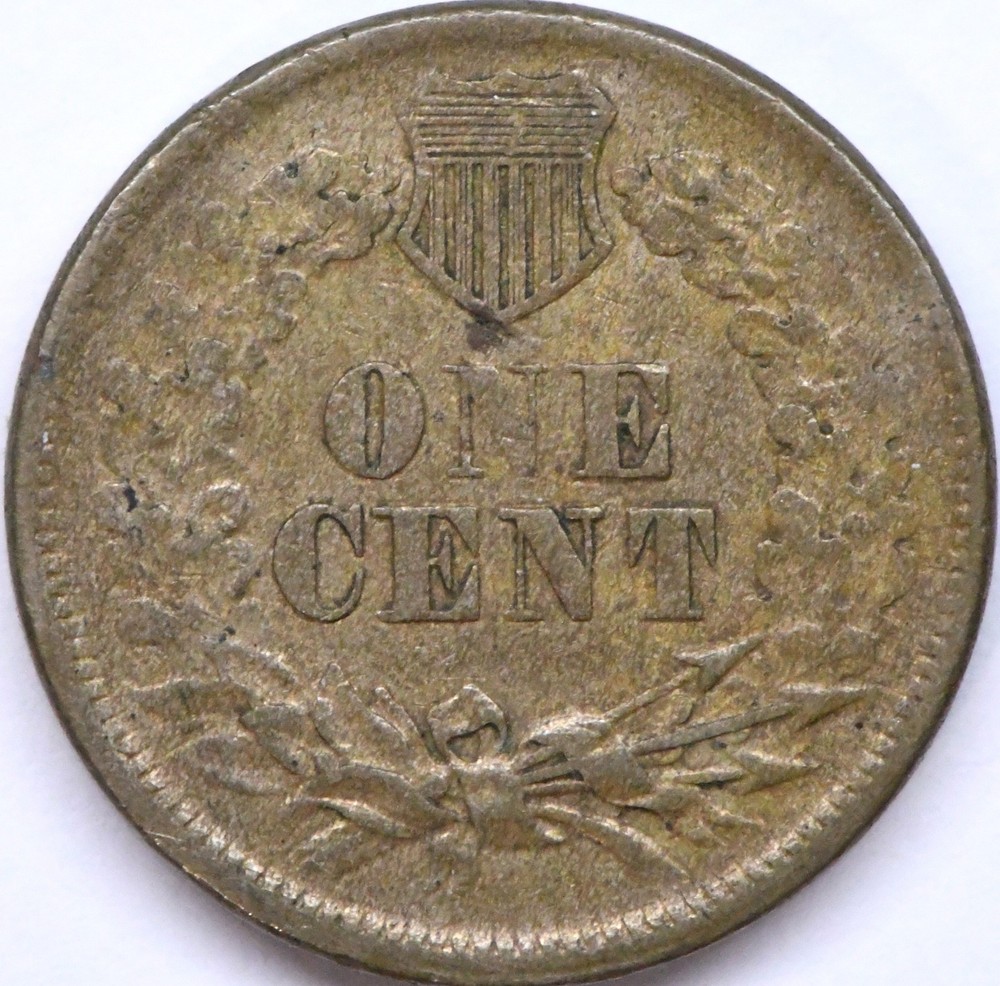 1860 indian head penny with rounded bust