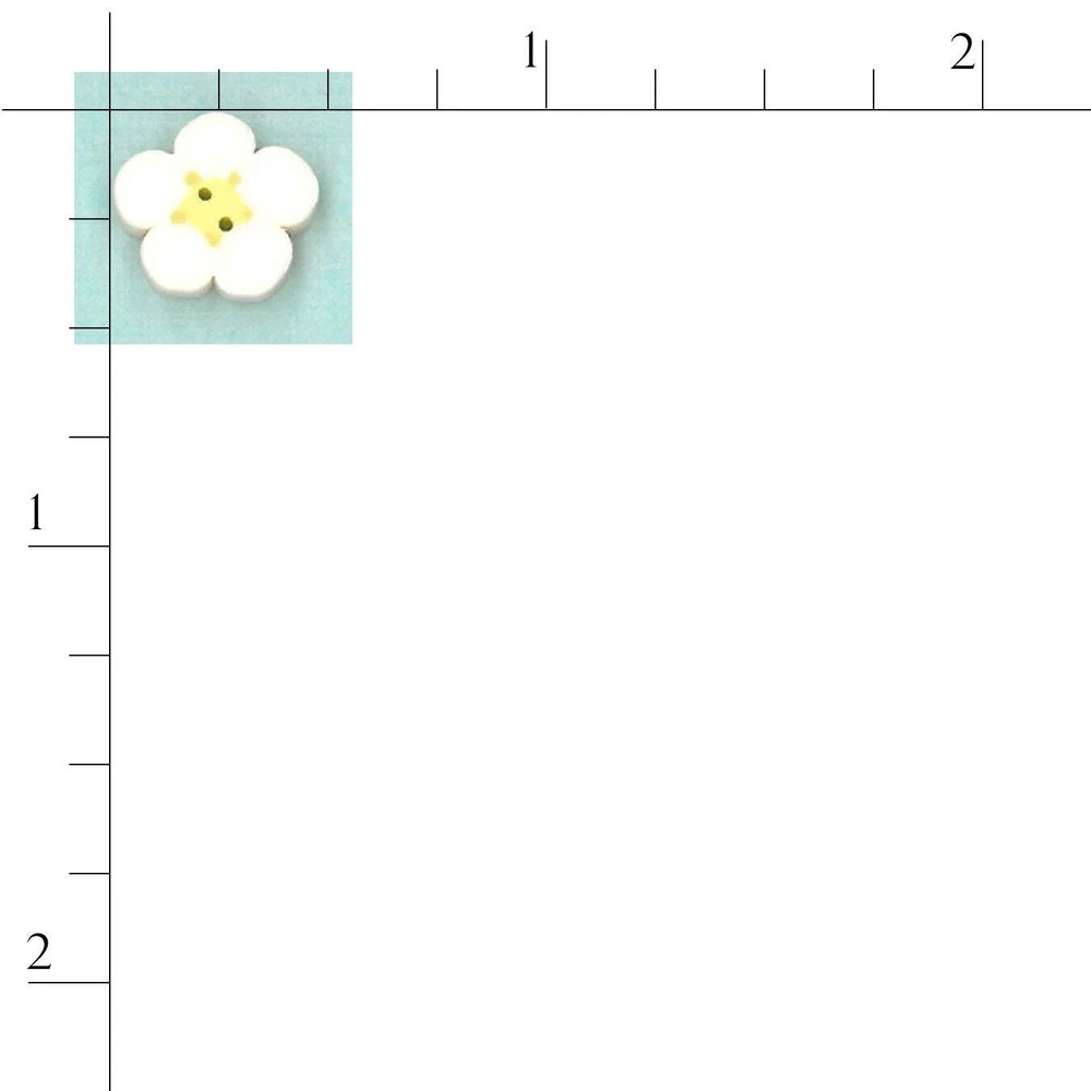 White Flower by Just Another Button Company Buttons