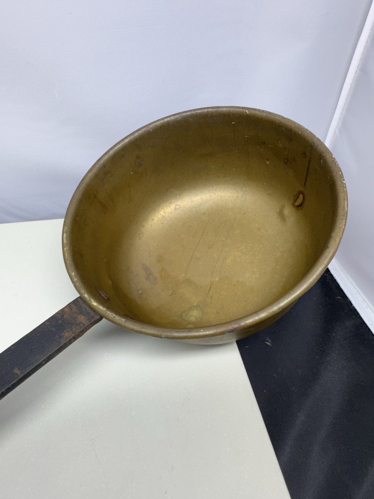 Antique Long Handled Copper Fireplace Pan