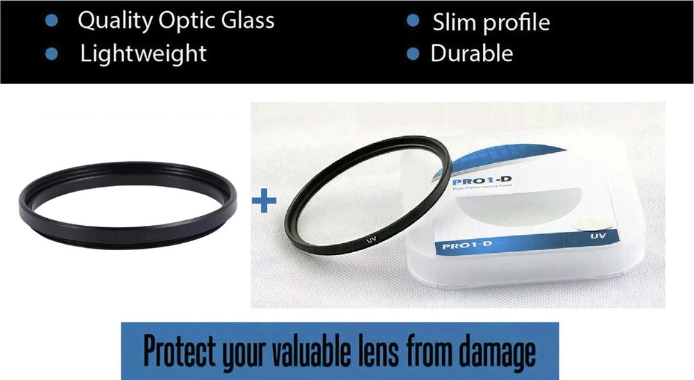 Camera Lens 48mm UV Protective Filter + Adapter