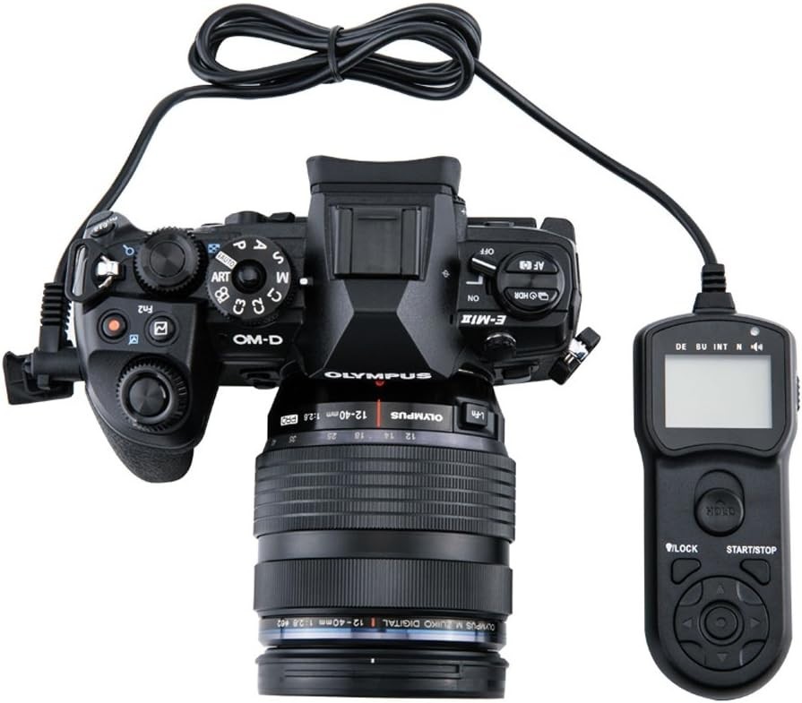 Ergonomic Digital Timer Remote Shutter Release for Olympus Cameras - 10m Range