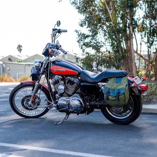 Quick-Easy Universal Fit Throw Over Motorcycle Canvas Biker Cargo Solid Black