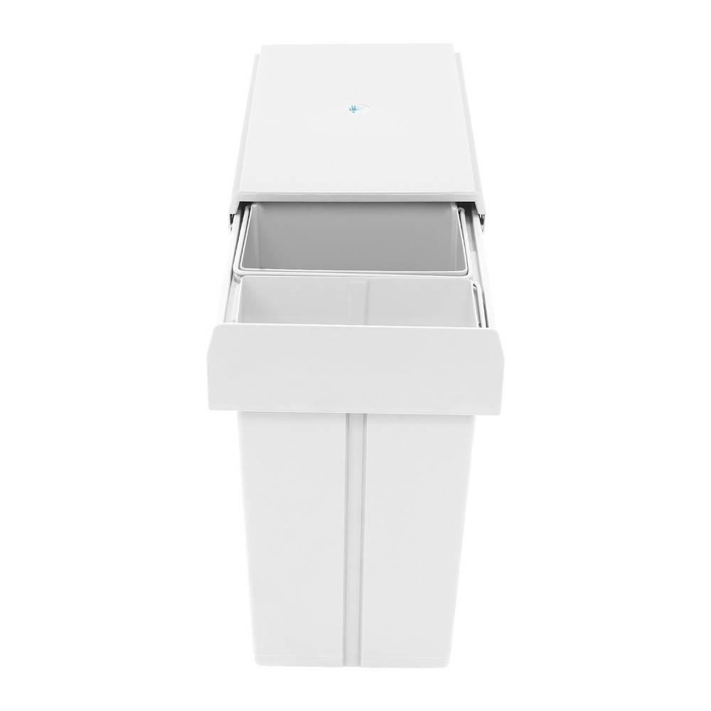 Pull Out Under Cabinet Trash Can 10L+20L Cabinet Garbage Can Ordinary Rail