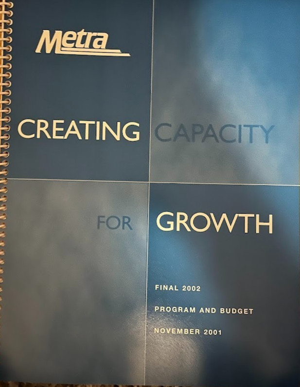 Metra Creating Compacity for growth Program and Budget November 2001