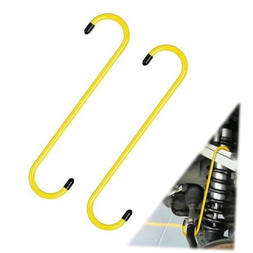 2PCS Brake Caliper Hanger Compression Mechanic Tool with Rubber Yellow-2PCS