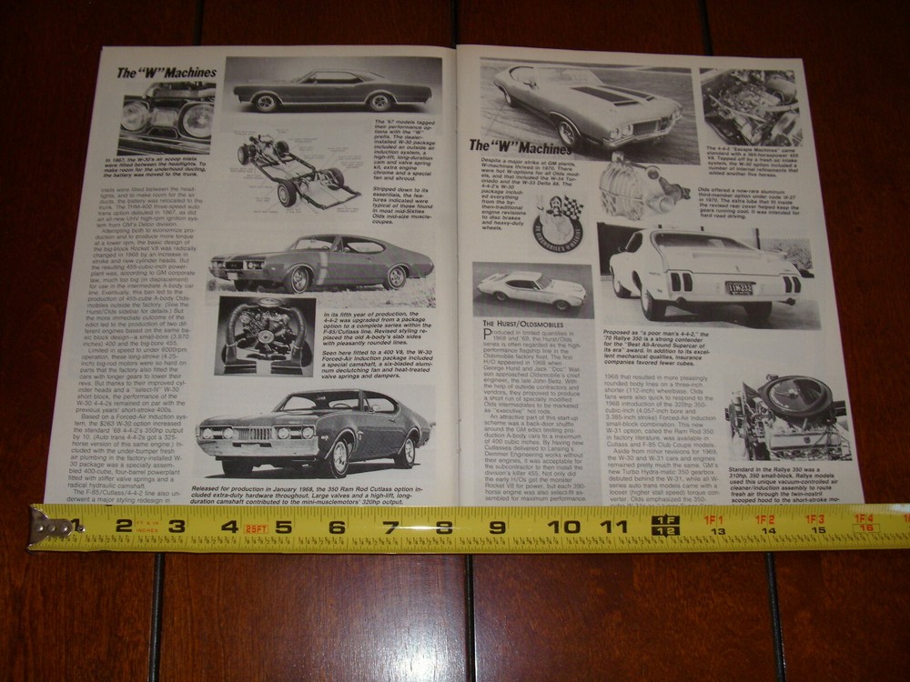 OLDSMOBILE W MACHINES 442 ORIGINAL 1986 ARTICLE