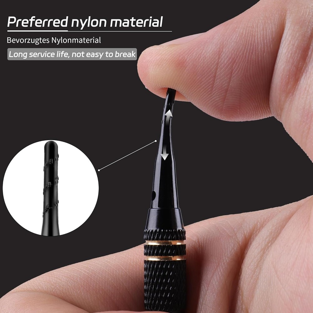 CyeeLife 2BA Thread Soft Tip Dart Point 200 Pack, Accessory - Black