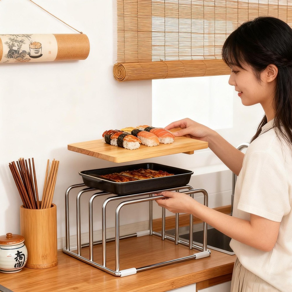 Cutting Board Holder Stainless Steel Rustproof Organizer Chopping