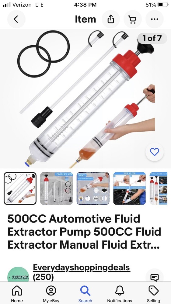 500cc Hydraulic Fluid Extractor Gisafai