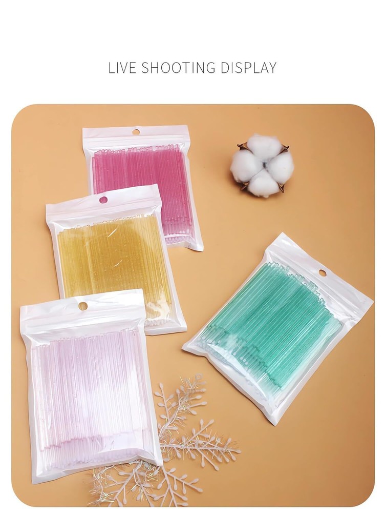400Pcs Micro Brush, Micro Swabs For Eyelash Extension Disposable Applying Makeup