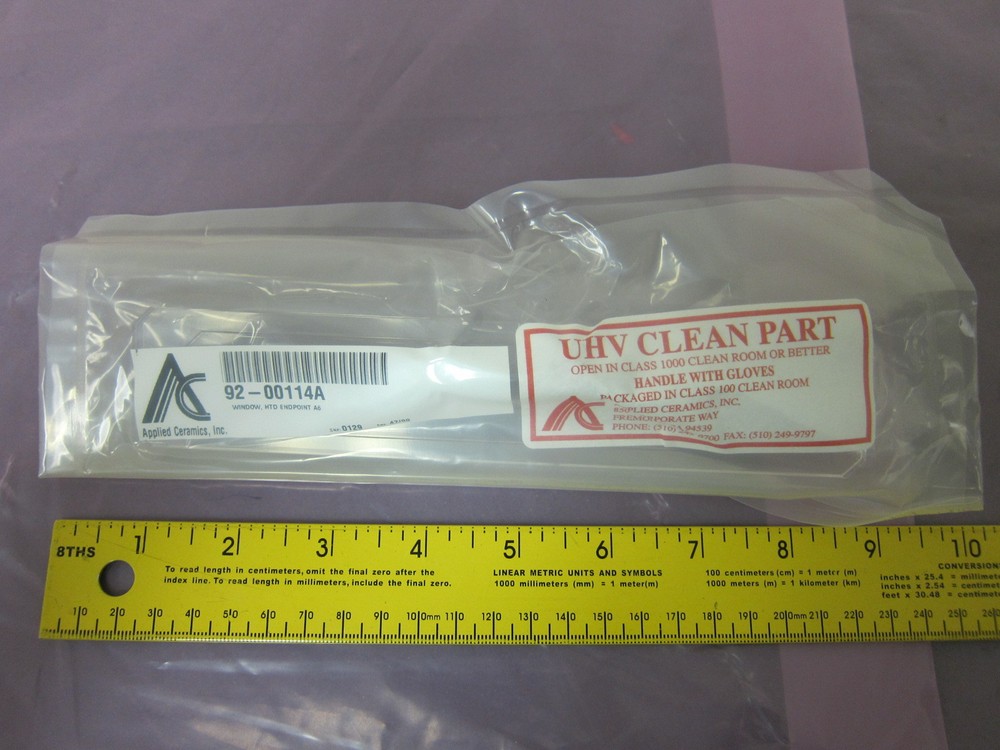 Applied Ceramics 92-00114A Window, HTD Endpoint A6, 405947