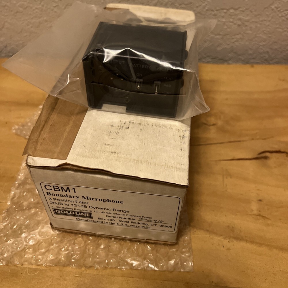 Goldline microphone CBM1 3 position Filter 28dB To 121 dB Dynamic Range