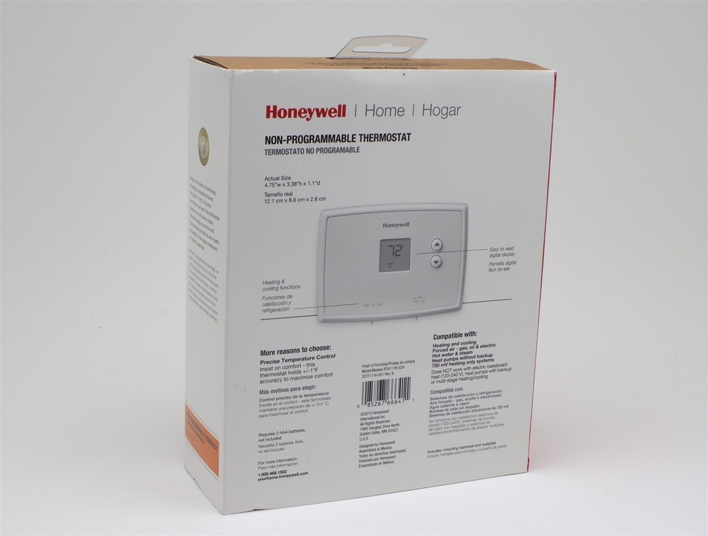 Honeywell RTH111B1024 Digital Non-Programmable Low Volt Thermostat