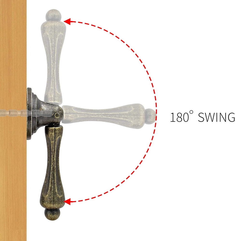 6Pcs Antique Bronze Tear Drop Pulls, Vintage Cabinet Decorative Pull Handle Knob