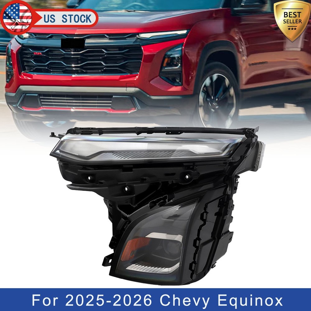 Full LED Headlight No Sequential Left Driver Side For 2025-2026 Chevy Equinox