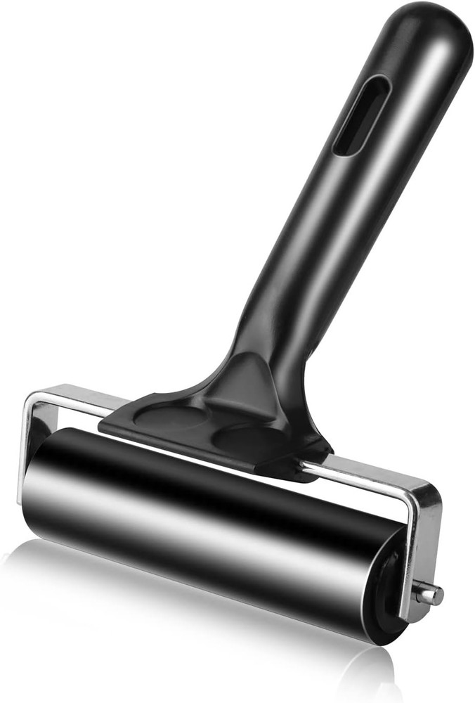 Professional Quality 4 Inch Rubber Printmaking Roller with Non-Slip Grip
