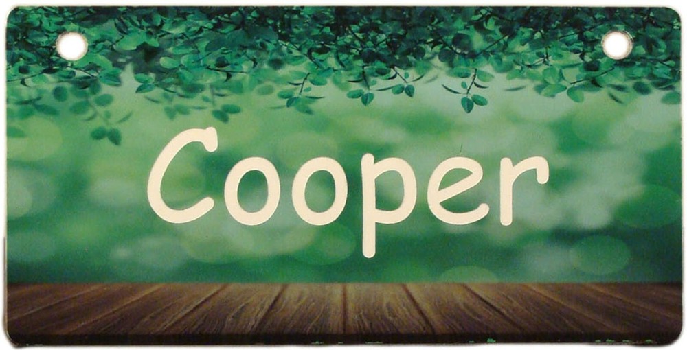 Nature with Dock Design  Personalized 5" x 2.5" Dog Crate Tag