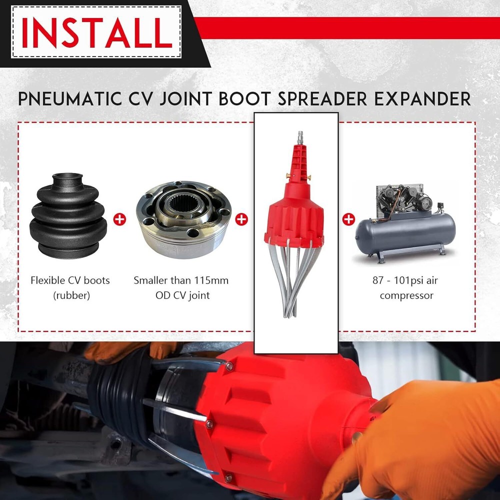 Pneumatic CV Joint Boot Spreader Expander Universal Install Installation Tools