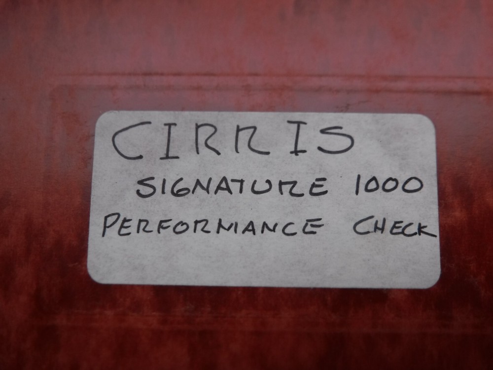 Cirris System Core 100/100M/2000 Analyzer Performance Check Manual Ver 1.03