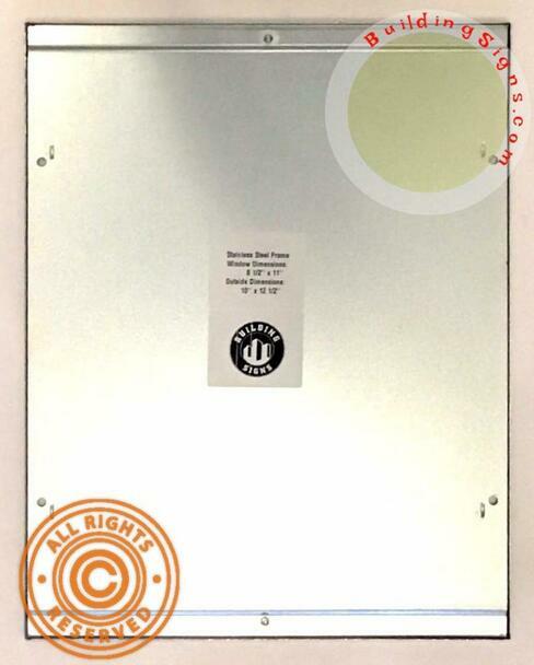Elevator Certificate Frame 8.5x11 (Lockable !!!, Stainless Steel)-REF24-1027