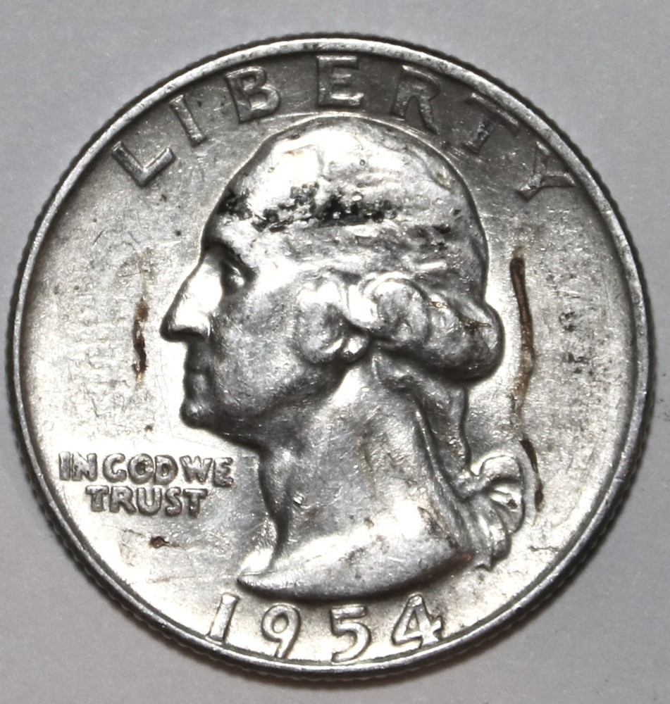 1954-D Washington Silver Quarter - AU - #2155EA