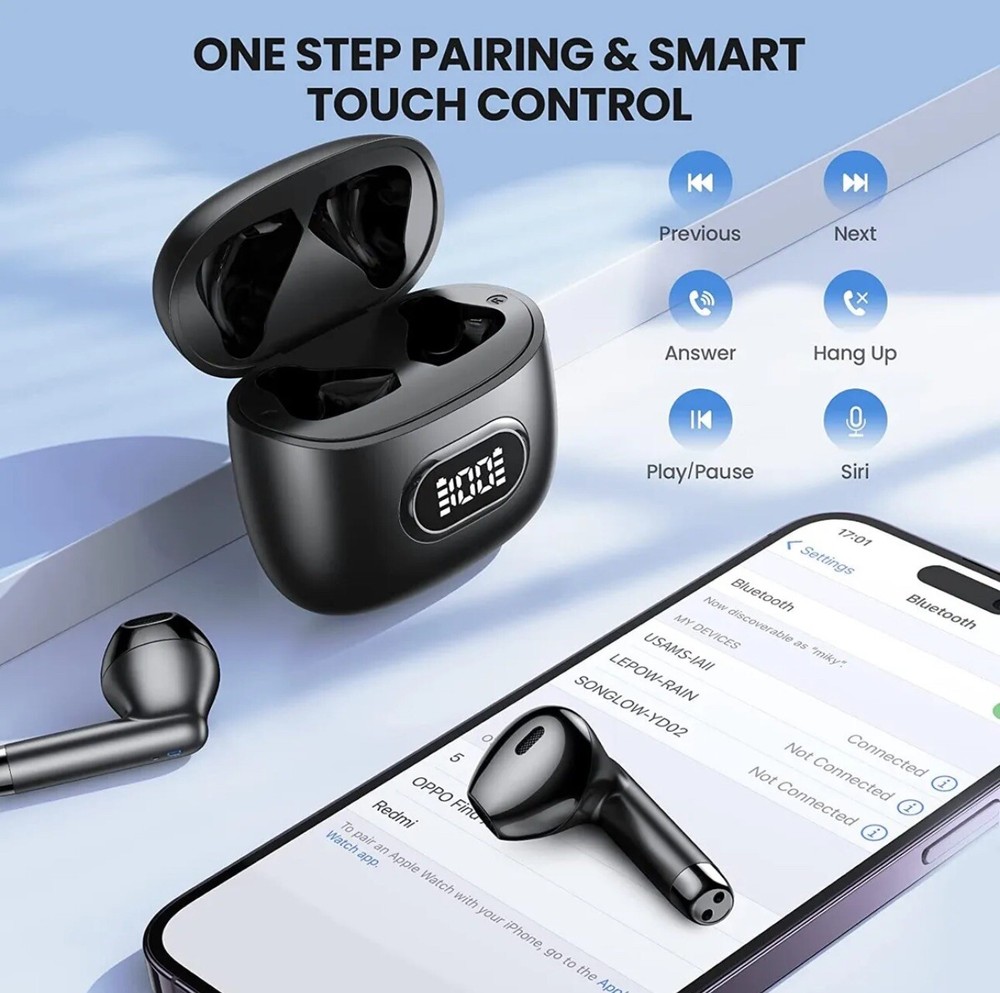 Wireless Headphones TWS Earbuds Bluetooth Stereo Headset for Galaxy Note20