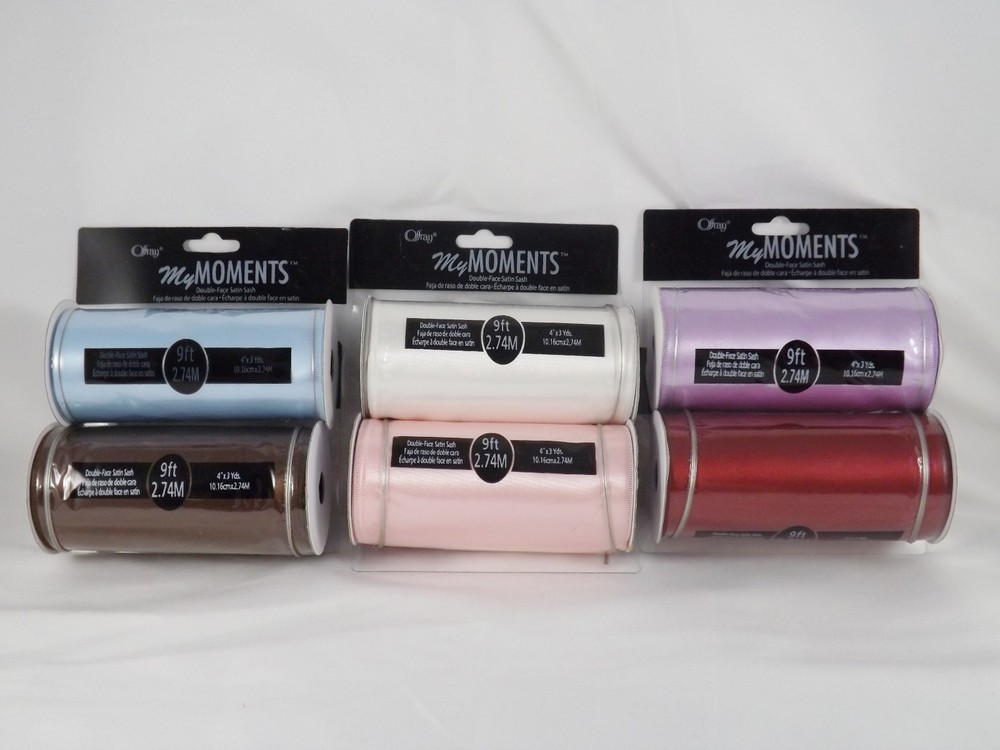 Offray My Moments Double-Face Satin Sash - New - Assorted