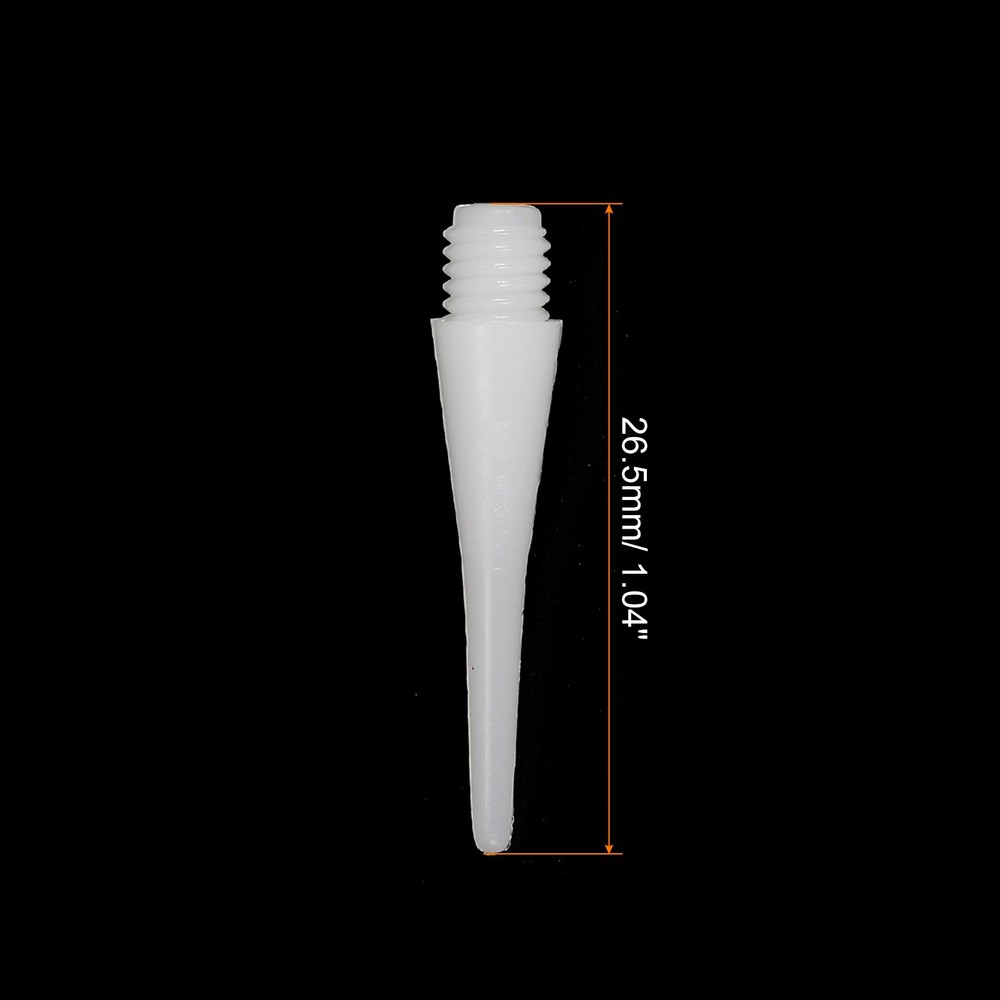 Plastic Dart Tips, 80 Pack 2BA Thread Soft Dart Tips, White