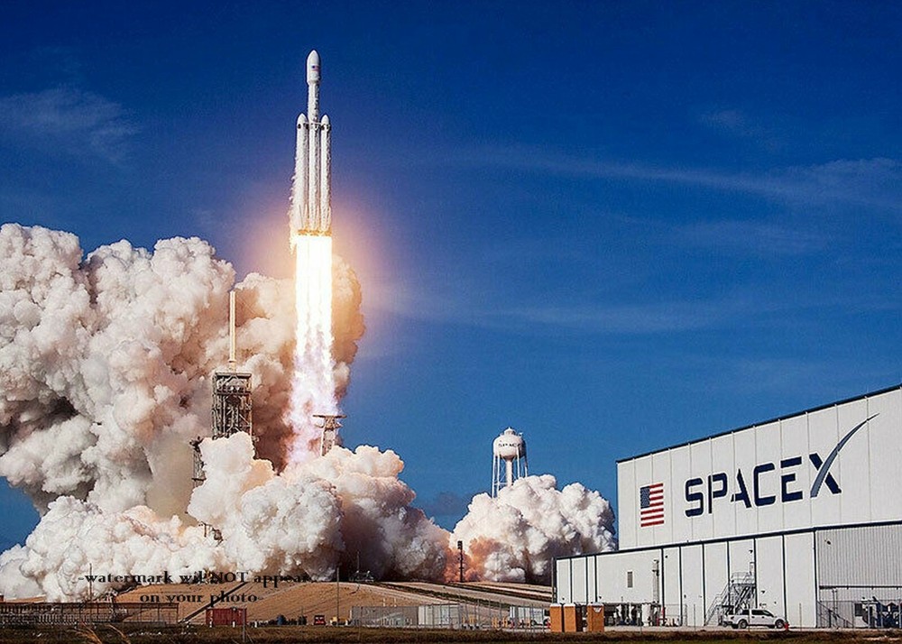 First SpaceX Falcon Heavy Launch PHOTO Test Flight Spacecraft KSC Space Flight