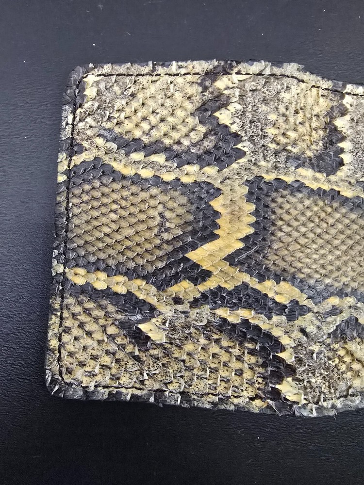 Burmese PYTHON Credit Card case SNAKE Skin Handmade MILLENNIAL Credit Card case