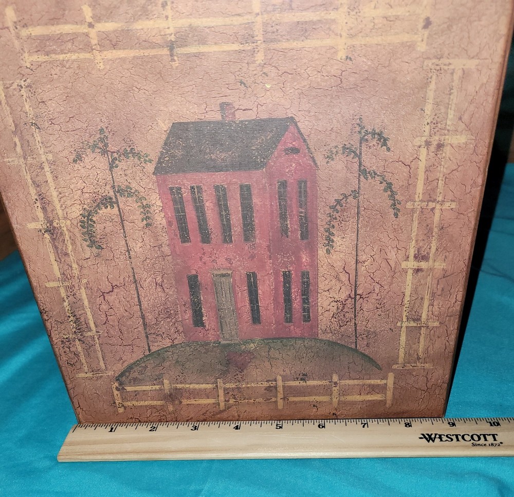 2 Primitive The Farmhouse Nesting Stackable Boxes Country Rustic Decoration