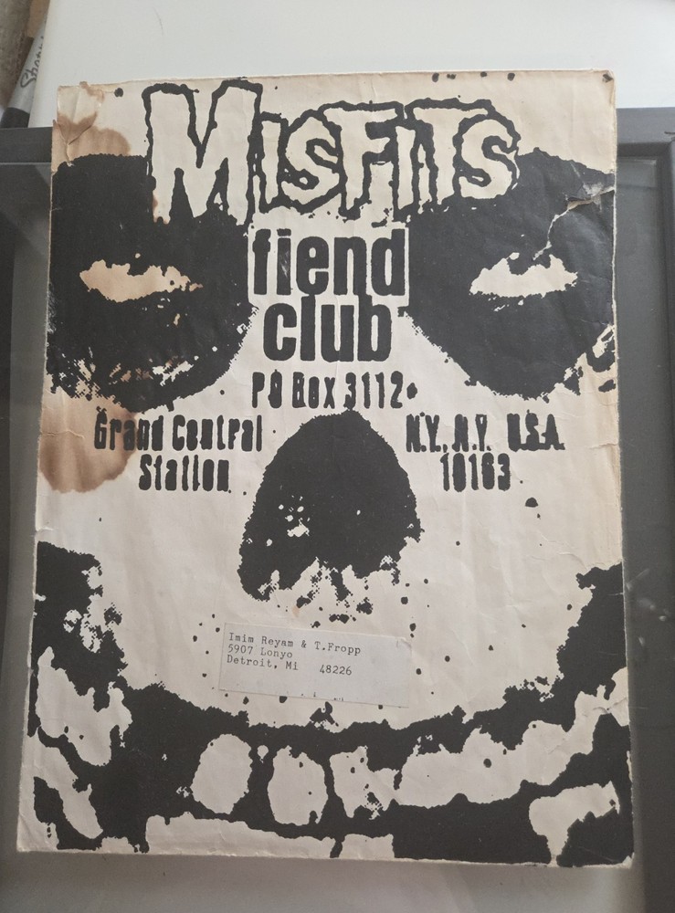 Original Misfits Fiend Club Envelope