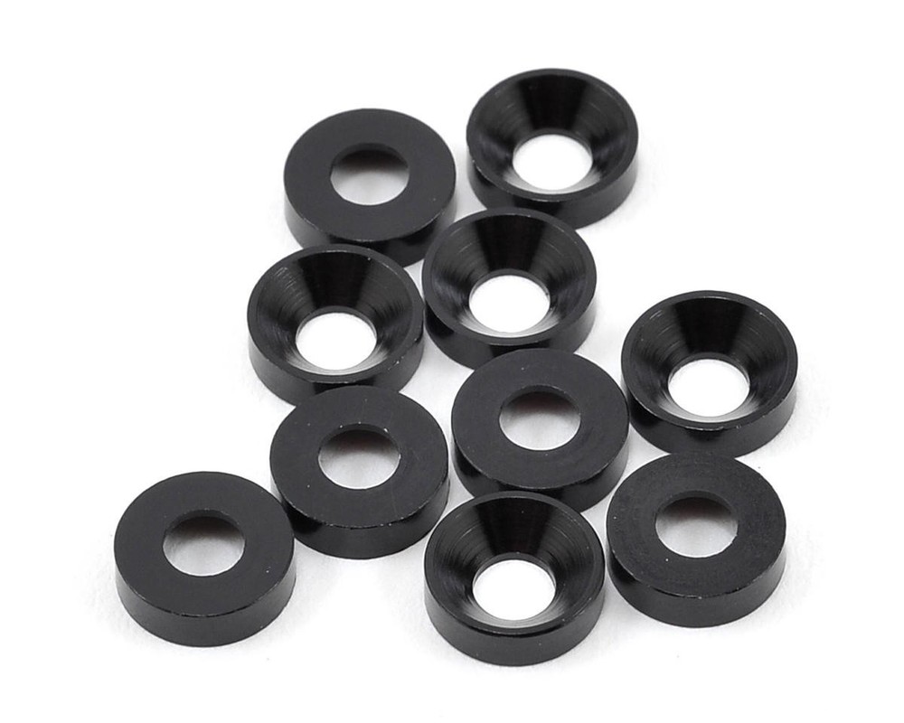 Schumacher M3 Countersunk Washers (Black) (10) [SCHU4155]