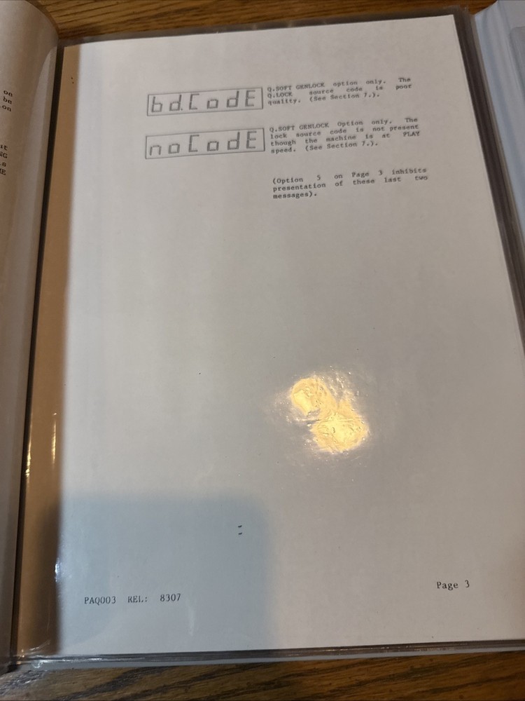 Audio Kinetics Q LOCK Operational Quick Reference Manual ORIGINAL