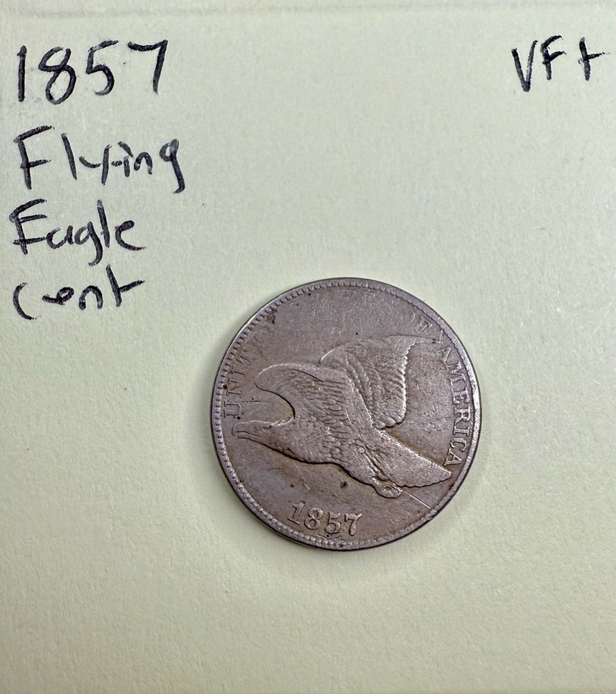 1857 Flying Eagle Cent • Classic Circulated Early Small Cent