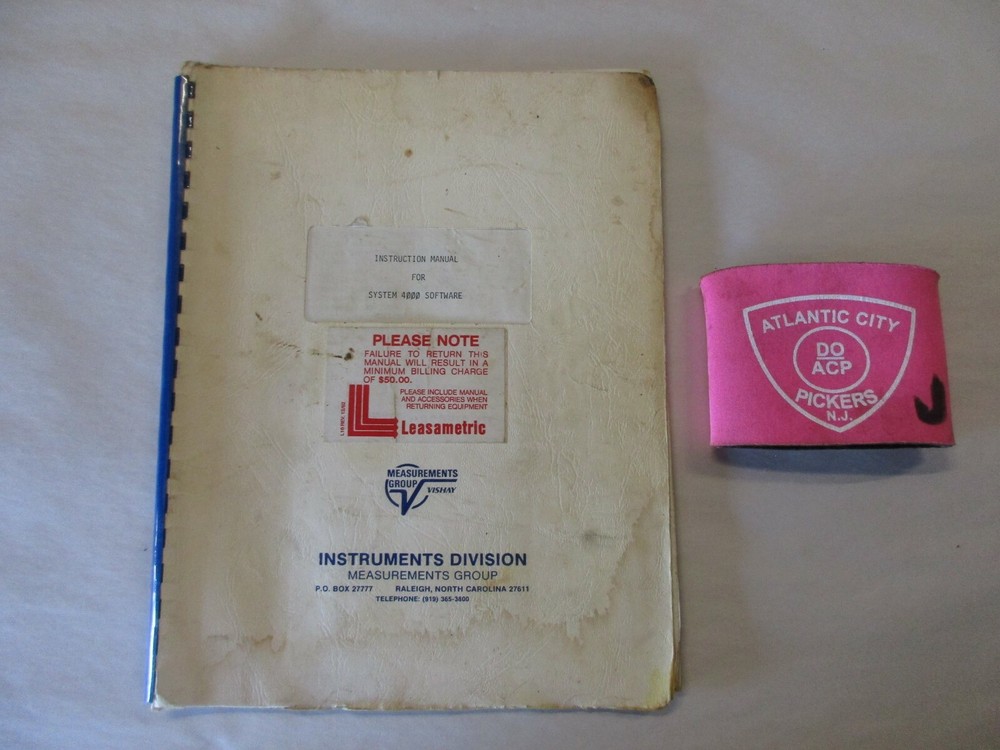 VISHAY SYSTEM 4000 SOFTWARE INSTRUCTION MANUAL
