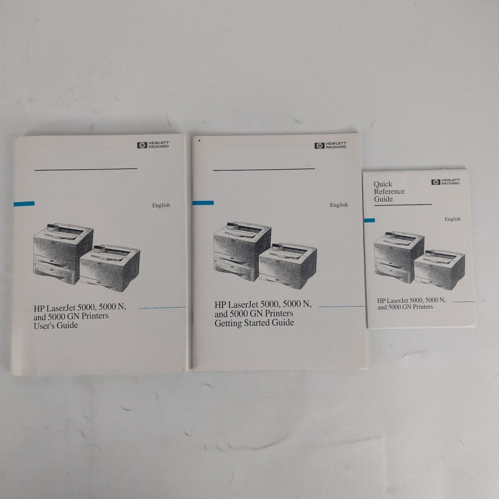 HP LaserJet 5000 User's Guide, Getting Started Guide, Quick Reference Guide