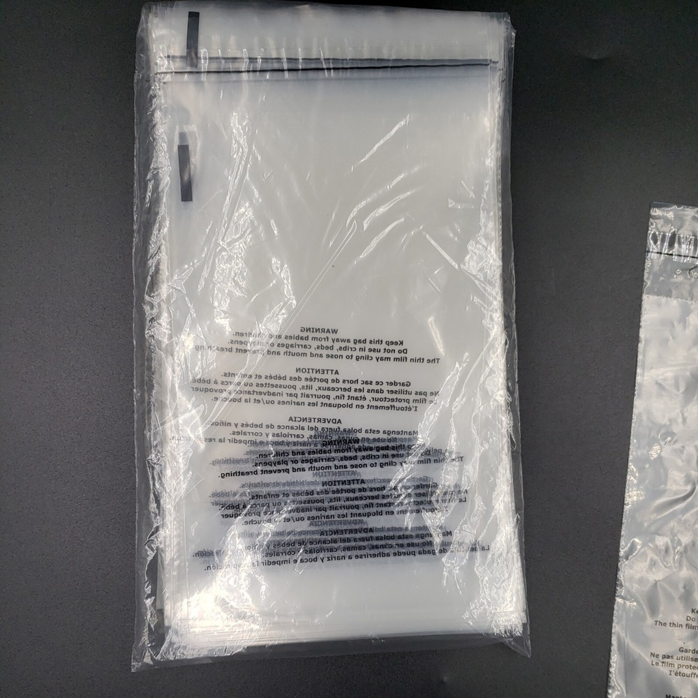 Clear Poly Bags Packaging Bag with Suffocation Warning 6x9 Self Seal 100 PACK