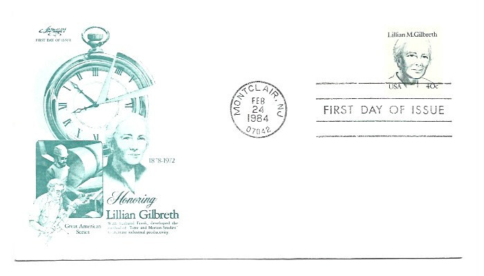 1868 40c Lillian Gilbreth, Artmaster FDC